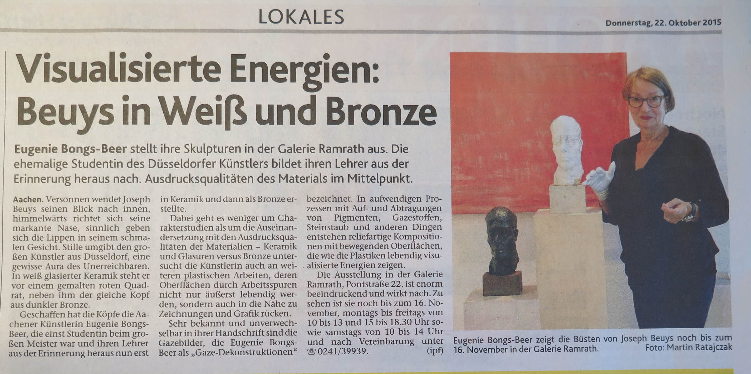 Aachener Nachrichten vom 22.10.2015